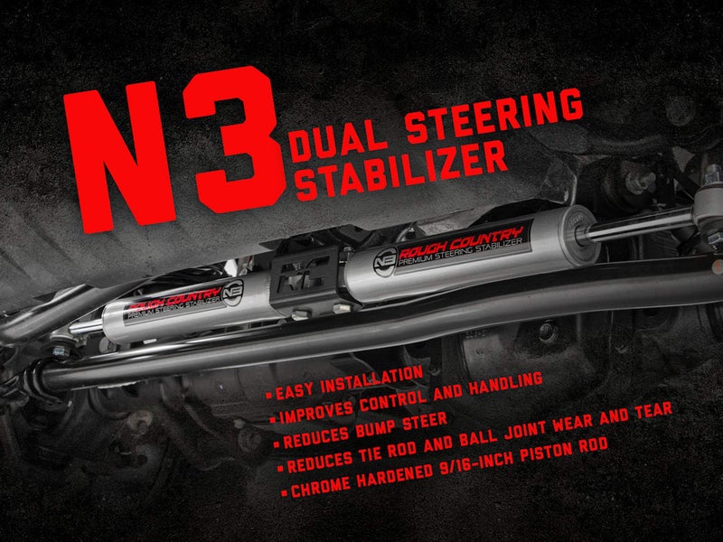 Rough Country N3 Steering Stabilizer Conversion Kit for 07-18 Jeep JK - 8731830 - Image 3